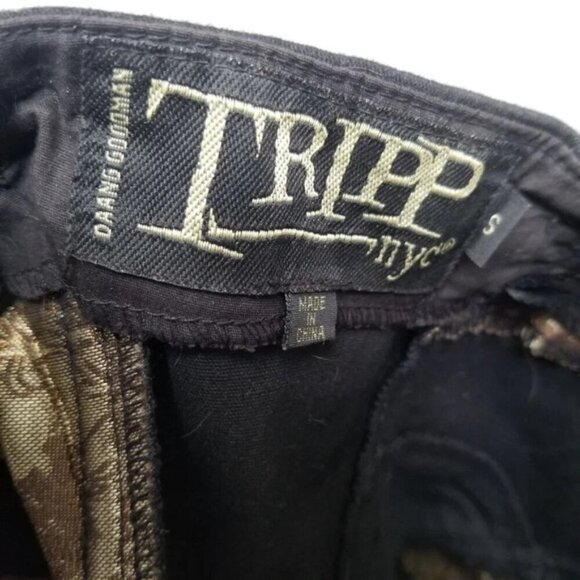 Tripp NYC Daang Goodman Rare Lace Up Corset Top Lace Black Floral S - Picture 3 of 12